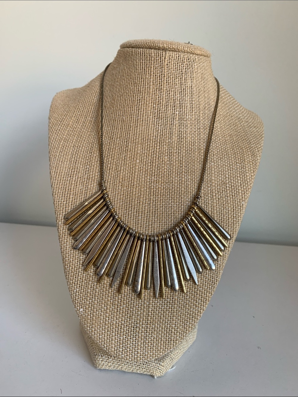 Stella & Dot Essential Fringe Necklace Mixed Metal